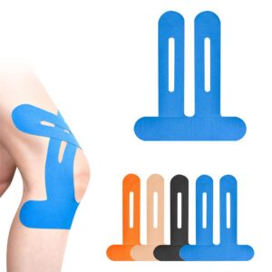 20PCS Elastisches Physio Tape für Knieschmerzen Wasserfest & elastisch, Kinesiologie Tape für Sport und Reha (Blau*10)