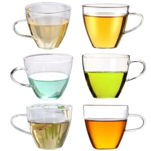 LKMY Kaffee-Tassen Klar-Glasbecher für Saft und Wein 150ml
