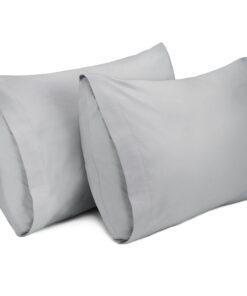 Lirex Hypoallergenischer Kissenbezug 100% Baumwolle - Hellgrau 50x70 cm Oeko-TEX Zertifiziert