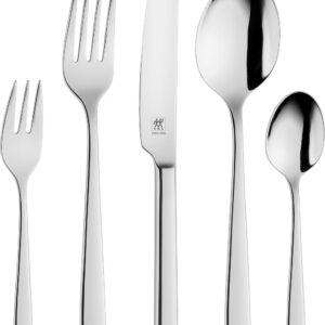 ZWILLING Roseland Besteck Set, 30-teilig, spülmaschinengeeignet, Für 6 Personen, Hochwertiger Klingenstahl, Poliert, Sil