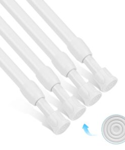 HOTUT verstellbare Klemmstange, 4 Stück Klein Ausziehbare Klemmstange, ideal für Duschvorhänge und Kleiderschränke (30-5
