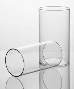 BESPORTBLE Windlicht Glas ohne Boden - Transparent - 15x8cm - Hochzeit, Weihnachten, Zuhause