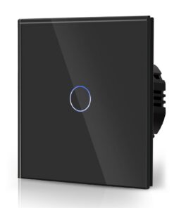 BSEED Touch Lichtschalter aus Glas, Modern Schalter Unterputz, Für moderne Küche und Wohnzimmer, Tasteneinfaches Kontrol