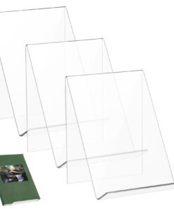 Gogogmee 3 Stück Acryl Buchständer für Wohnzimmer und Büro | Transparente Akrylbuchständer von Gogogmee – Moderner Desi