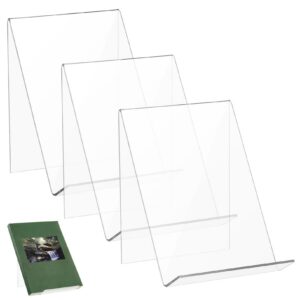 Gogogmee 3 Stück Acryl Buchständer für Wohnzimmer und Büro | Transparente Akrylbuchständer von Gogogmee – Moderner Desi