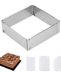 Backrahmen Edelstahl verstellbar für perfekte Torten & Pizza - 15-28 cm, ideal zum Backen!