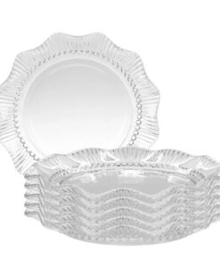 Altom Design Vivienne Glasteller Tellerset 6 Personen Ø 17,5 cm Kuchenteller aus Glas