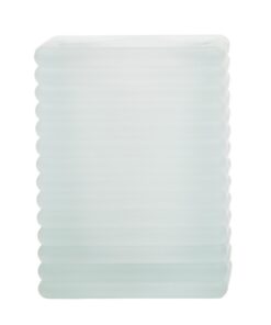 Kerzenglas Cube Frostig Milchig - Refill Glas Kerzen für Deko - Zeitloses Design - Schützt Tisch & Dekoration - B 7 x H