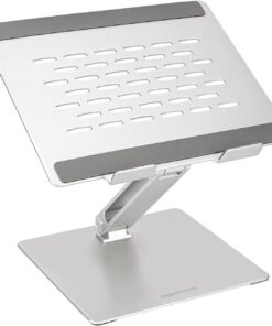 Amazon Basics Verstellbarer ergonomischer Laptopständer mit Wärmeabzug für Office-Berufe, stufenlose Höhen- und Winkelve