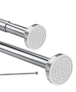 Teleskopstange Edelstahl 120-290cm Duschvorhangstange ohne Bohren sicherer Halt Dusche Badewanne