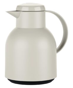 Emsa Samba Isolierkanne 1 Liter Quick Press Verschluss 12h heiß 24h kalt Puder Grau