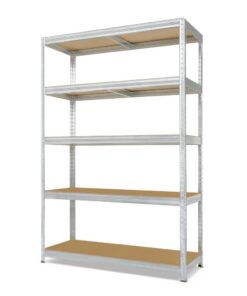 Steinbock verzinktes Schwerlastregal Typ M - 1.000 Tragkraft - Metallregal 180x120x45 cm - 5 höhenverstellbare Böden - 2