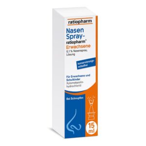 Ratiopharm Nasenspray Erwachsene: Befreit schnell und effektiv die verstopfte Nase, 15 ml