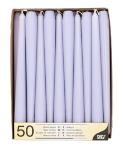 Papstarr Ledchtern Kerzen, 25 cm Flieder, 50 Stückuled