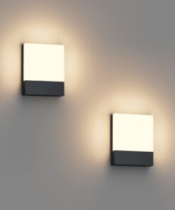 Klighten Wasserdichte 24W LED Außenwandleuchte für Terrasse und Garten, Warmweiß 2700-3000K, Anthrazit, 1500 Lumen, Alum