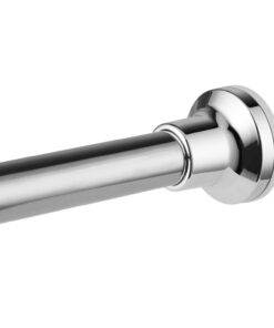 Verstellbare Teleskop-Duschvorhangstange 74-255cm Ohne Bohren Rostfrei Silber für Badezimmer & Fenster