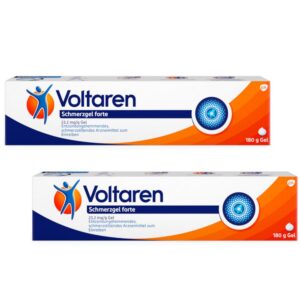 Voltaren Schmerzgel forte Doppelpack - 2x 180g für Geschwürshemmung und Schmerzzuflucht mit 23,2 mg/g Diclofenac -_Reume