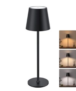 JACKYLED Tischlampe Kabellos, 5000mAh Akku, 3 Höhen Verstellbar für Esszimmer und Schlafzimmer - Wasserdichte und triggb