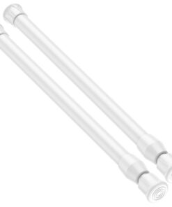AIZESI Klemmstange Gardine 42-72cm Weiß ohne Bohren für Küche Badezimmer