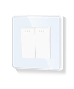Runde 2 Fach 1 Weg Lichtschalter - Weiß | Ideal für Zuhause | für Ein- und Ausrichtung | 110-250V, 86mmsealed