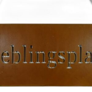 Metallschild Rostlook Deko Trend für Lieblingsplatz 20 x 9 cm GTT J031