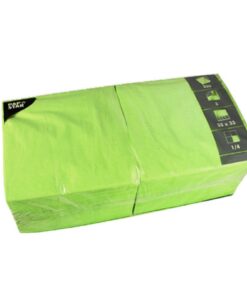 250 Apfelgrüne 3-lagige 1/4-Falz-Tücher (33 cm x 33 cm)