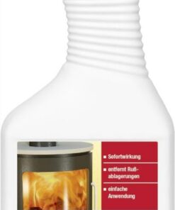 Wepos Kamin- & Ofenglas Reiniger 750ml | Gebrauchsfertig | Entfernt Ruß, Brennrückstände, Fett und Schmutz