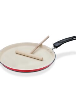 GSW Crêpes-Pfanne inkl. Teigverteiler - Aluminium, orange/creme für-ie- perfekte-Morgenstunde - ⌀26 cm