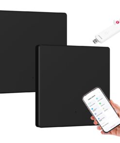 BSEED Smart Lichtschalter Zigbee Schwarz 2 Pack Froh mit Alexa & Google Home | BSEED Zigbee Lichtschalter Schwarz 2 Pac