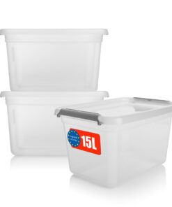 BigDeanTransparente15LAufbewahrungsboxmitKlickverschluss&stapelbar für Lebensmittel