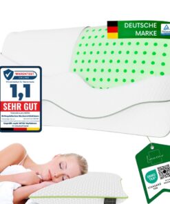 Limarmo Orthopädisches Nackenstützkissen für Schlafen, viscoelastisches Kissen, weiß (710 x 420 x 110 mm)OEKO-TEX STANDA
