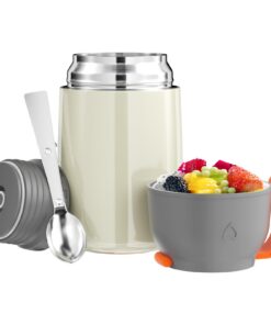 Noxtioanip Thermobehälter für Essen 650ml Edelstahl auslaufsicher mit Löffel
