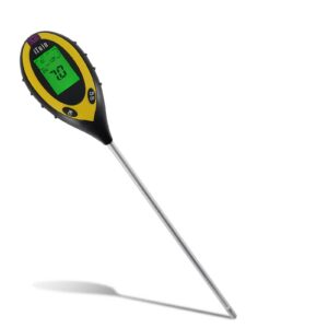 AMTAST Boden-pH-Meter und Feuchtigkeitsmessgerät für Gartenpflanzen und Rasen mit Hintergrundbeleuchtung