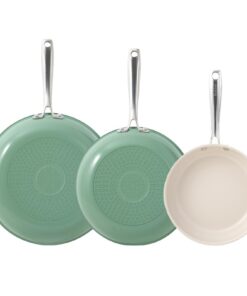 Redchef Antihaft-Keramik-Bratpfannen-Set, ideal für Gesundheitsbewusste Küchen, OFENFEST bis zu 450 °C, Keramik ohne PFA