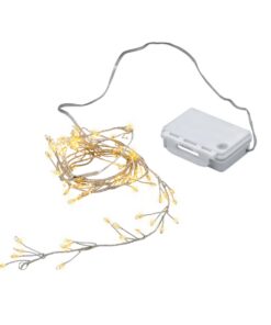 Spetebo Cluster Lichterkette 1m - 100 LED warmweiß - Innen/Außen - Leuchtdraht mit 8 Funktionen + Timer - Dezemberfeierl