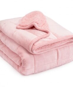 Lofus schwer Gewichtsdecke aus Sherpa-Fleece, extra warm und superweich für entspannte Schlafnächte, Queen-Size-Größe, 1