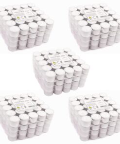pajoma® Weiß unbeduftete Teelichter 500 Stück | 8 Std. Brenndauer | 20 g Wachsgewicht 25 x 38 mm | Dekorieren Hochzeit G