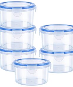 Frischhaltedosen mit Deckel - Stapelfähig & Luftdicht für Meal Prep - 6 Pack 600ML Gefrierdosen Set