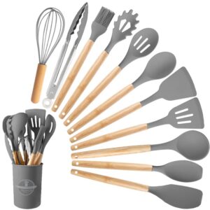 Küchenhelfer Set, 12-teiliges Silikon Kochutensilien, Spülmaschinenfest für Professionelle im Haus | Küchenhelfer Set,