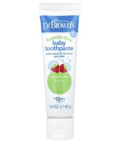 Dr. Brown's Baby-Zahnpasta Erdbeergeschmack Fluoridfrei für Babys 0-3 Jahre 1,4 oz Made in USA