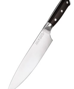 Ebenholz Kochmesser Profi - extrem scharf - für Chefs - 21 cm Klinge Ebenholz Fleischmesser - scharf mit Holzgriff - 2