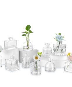 Glasseam Mini Glasvase Klar 10 Stück Hochzeit Deko Modern Tisch Party