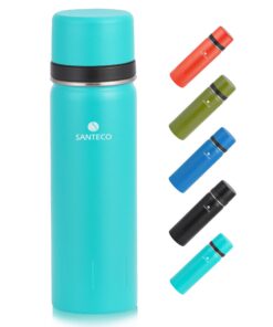 SANTECO Thermoskanne Edelstahl 1l BPA-Frei 24H Kalt & 12H Heiß für Sport und Ausflüge