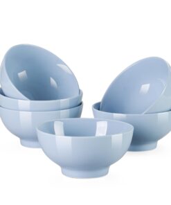 LOVECASA Sweet Serie Porzellaneige Frühstücksschalen 6-teilig 550 ml 15 cm Teller Pure Farbe