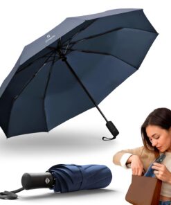 STYNGARD Regenschirm sturmfest - Taschenschirm mit Aufzuh-Automatik und Feuchtigkeitsschutz - für Outdoor-Besucher - für