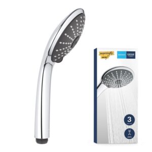 GROHE Vitalio Joy 110 Wassersparende Handbrause mit 3 Strahlarten und Antikalk System für das Badzimmer 27319000