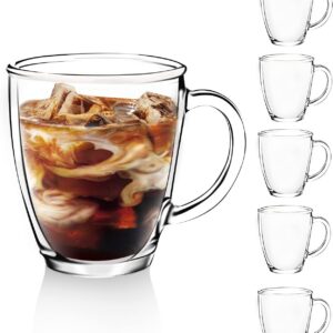 D.M DESIGN•MASTER Gläser - Warmhaltend, 6-Stück, 350ml, ideal für Latte, Cappuccino und Tee