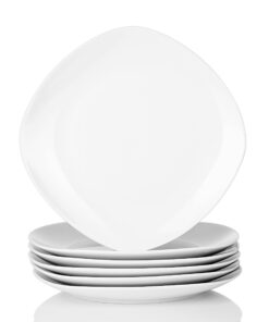 MALACASA Serie Elisa Porzellan Tellerset 6 TLG 24,8cm Speiseteller für 6 Personen
