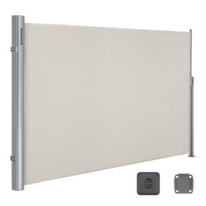 SONGMICS blickdicht Alu-Seitenmarkise, ausziehbar, für Balkon und Terrasse
