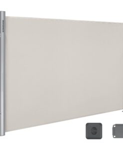 SONGMICS blickdicht Alu-Seitenmarkise, ausziehbar, für Balkon und Terrasse